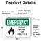 Signmission In Case Of Fire Exit Call 9-1-1 Emergency Sign, Vinyl Decal, 24in W x 18in L, 2PK OS-2PACK-EM-D-1824-L-10340 - alternate 2